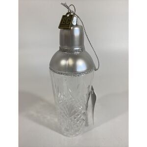 RAZ 5.5" Eric Cortina Cut Crystal Cocktail Drink Shaker Christmas Ornament